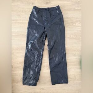 Good American Good ‘90s Vinyl High Waisted Pants in Navy